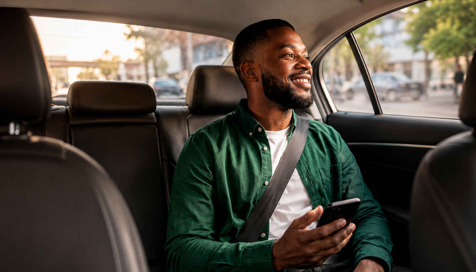 Zygo rider enjoying a secure, cashless trip