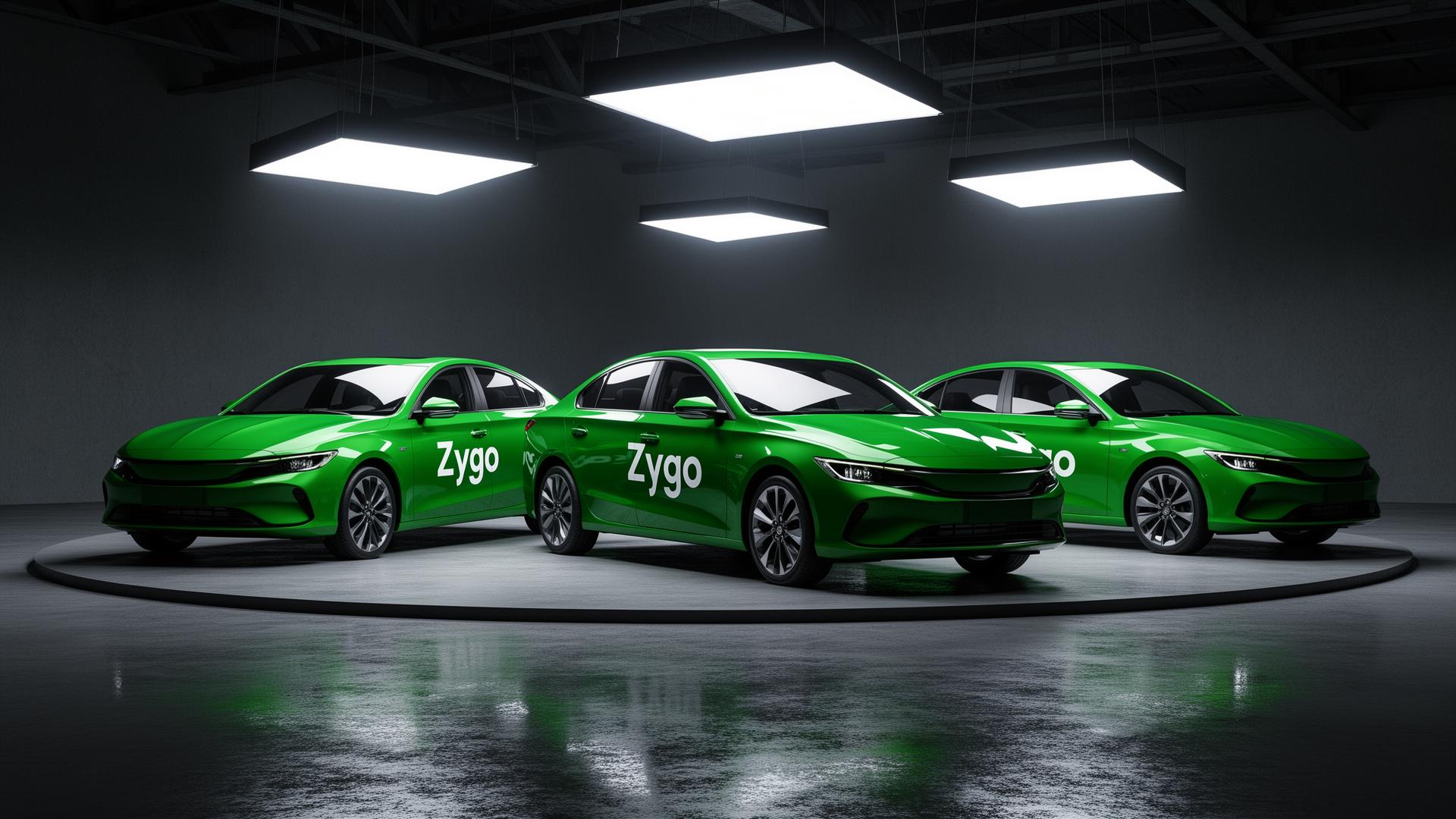 The Zygo fleet lined up under studio lights
